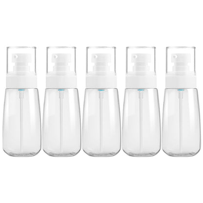 ELECTROPRIME 5 PCS Travel Plastic Bottles Leak Proof Portable Travel Accessories Small Bottles Containers, 60ml(Transparent)