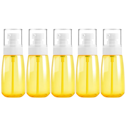 ELECTROPRIME 5 PCS Travel Plastic Bottles Leak Proof Portable Travel Accessories Small Bottles Containers, 60ml(Yellow)