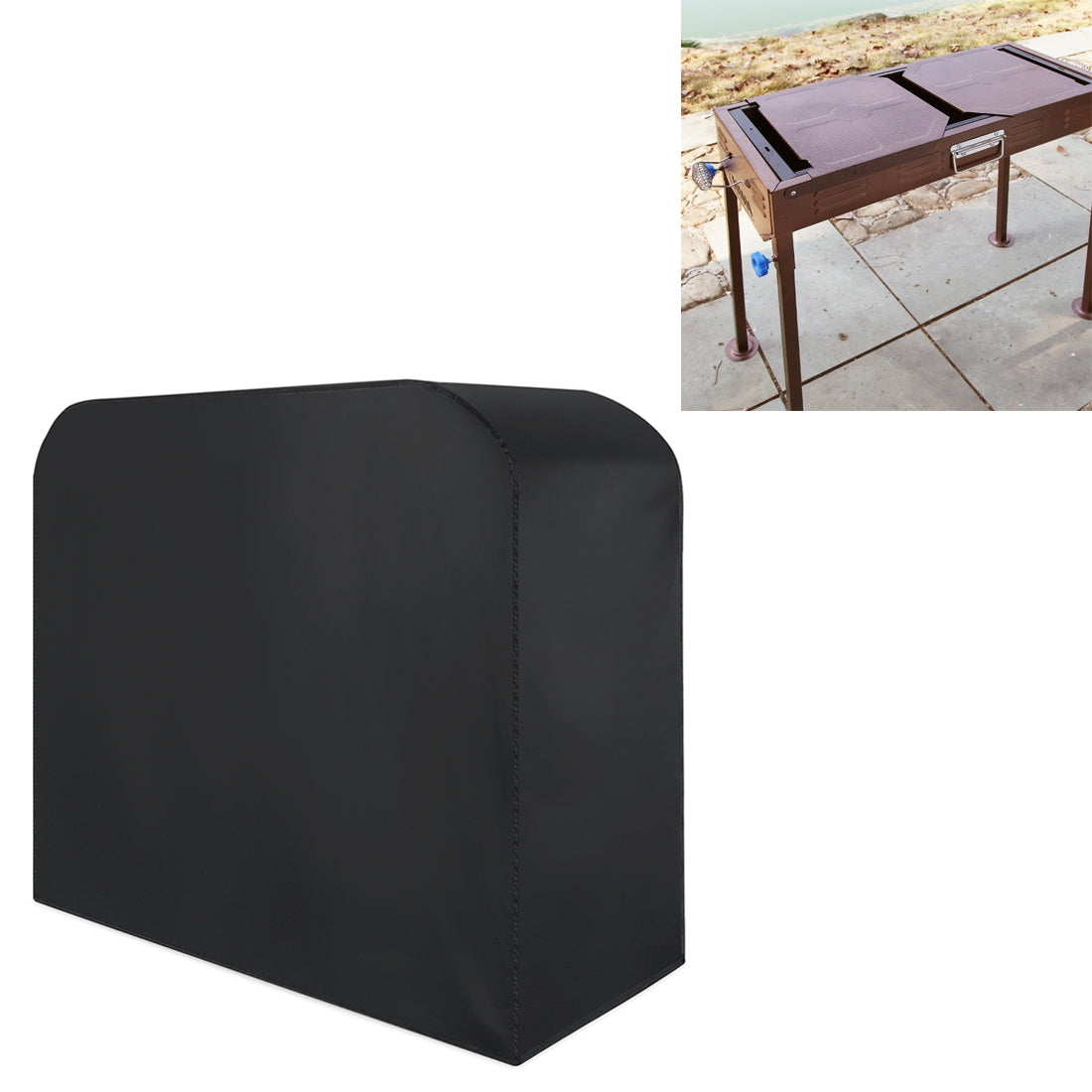 ELECTROPRIME Anti-UV Waterproof Dust-proof 210D Oxford Cloth Folding BBQ Protective Cover Outdoor Gas Charcoal Electric Barbeque Grill Cover, Size: 190*71*117cm(Black)