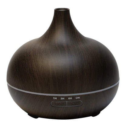 ELECTROPRIME W350 14W 300ML Wood Grain Aromatherapy Air Purifier Humidifier with LED Light for Office / Home Room(Coffee)