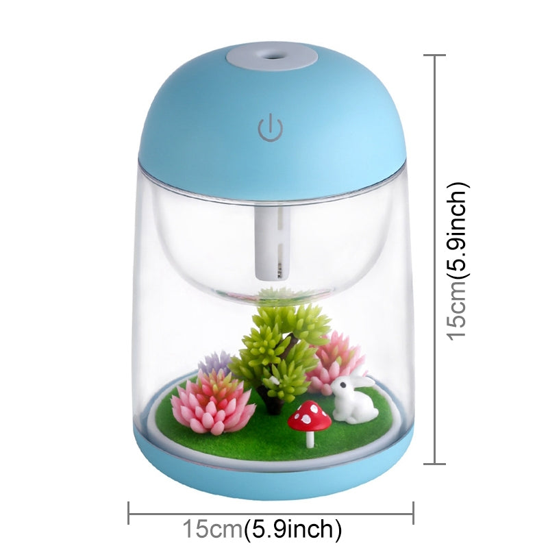ELECTROPRIME Imycoo WT602 2W Portable Mini Micro Landscape Design USB Charge Aromatherapy Air Humidifier with LED Colorful Light, Water Tank Capacity: 180ml, DC 5V(Blue)