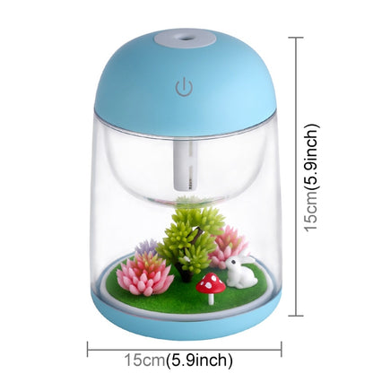 ELECTROPRIME Imycoo WT602 2W Portable Mini Micro Landscape Design USB Charge Aromatherapy Air Humidifier with LED Colorful Light, Water Tank Capacity: 180ml, DC 5V(Blue)