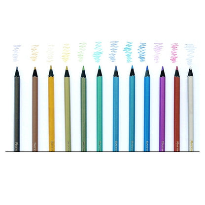 ELECTROPRIME Kids Adults Sketch Coloring Books Drawing Vibrant Colors 12-color Colored Pencils Set