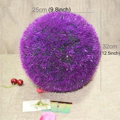 ELECTROPRIME Artificial Grass Plant Ball Topiary Wedding Event Home Outdoor Decoration Hanging Ornament, Diameter: 12.7 inch