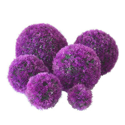 ELECTROPRIME Artificial Grass Plant Ball Topiary Wedding Event Home Outdoor Decoration Hanging Ornament, Diameter: 12.7 inch