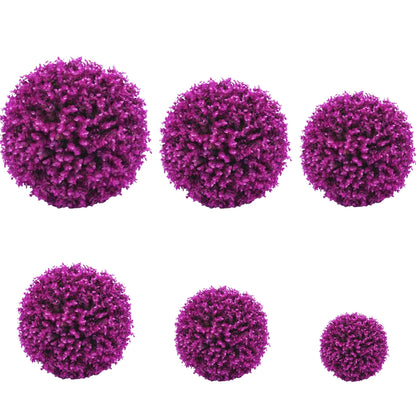 ELECTROPRIME Artificial Purple Eucalyptus Plant Ball Topiary Wedding Event Home Outdoor Decoration Hanging Ornament, Diameter: 13.4 inch