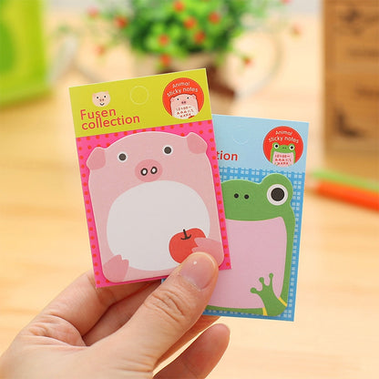 ELECTROPRIME 40 PCS Cartoon Animal Shaped Self Adhesive Memo Pad N-times Sticky Notes Bookmark School Office Supply, Random Style Delivery