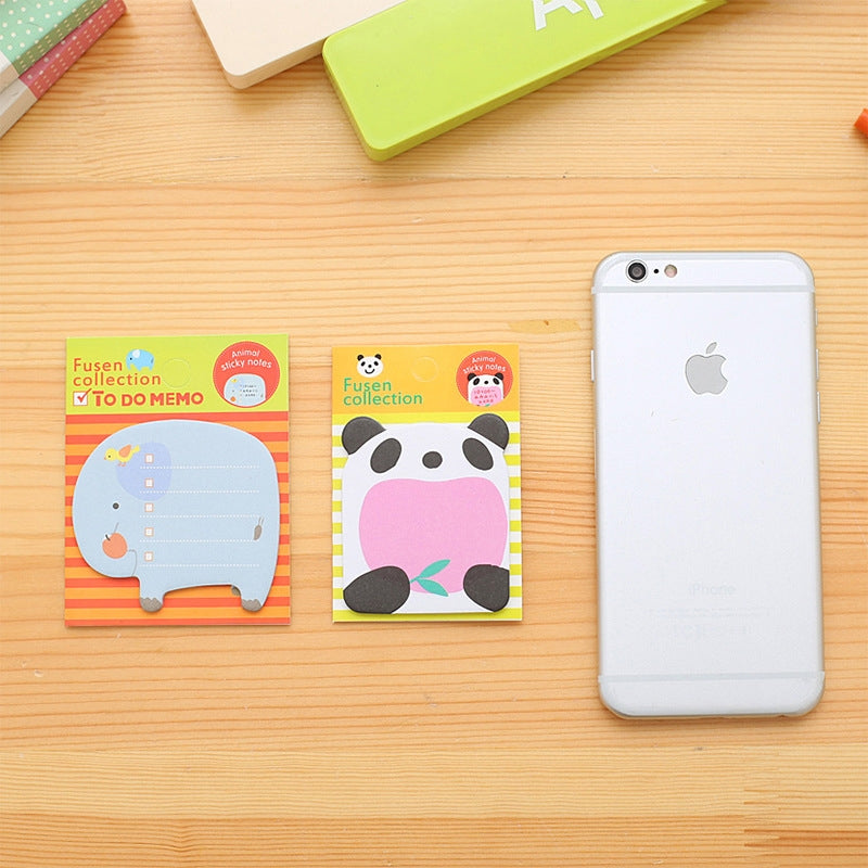 ELECTROPRIME 40 PCS Cartoon Animal Shaped Self Adhesive Memo Pad N-times Sticky Notes Bookmark School Office Supply, Random Style Delivery