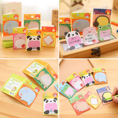 ELECTROPRIME 40 PCS Cartoon Animal Shaped Self Adhesive Memo Pad N-times Sticky Notes Bookmark School Office Supply, Random Style Delivery