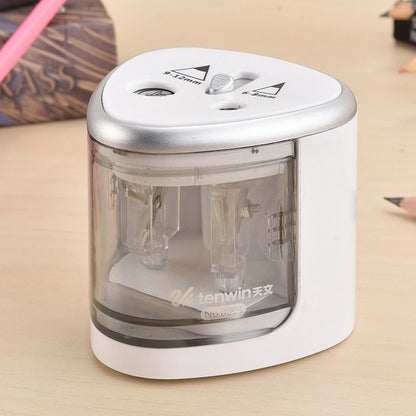ELECTROPRIME Office School Stationery Battery Operated Dual Slots Electric Colored Pencil Sharpener, Random Color Delivery