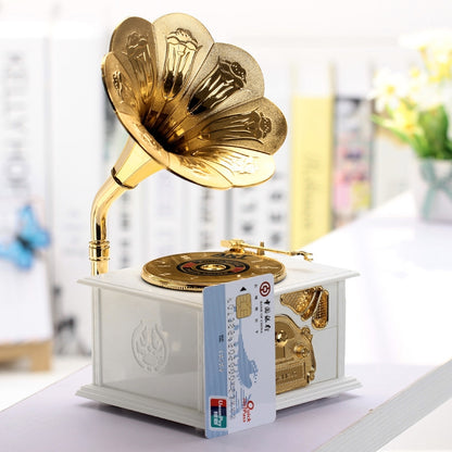 ELECTROPRIME Retro Phonograph Style Jewelry Sky City Music Box Home Decoration, Random Color Delivery