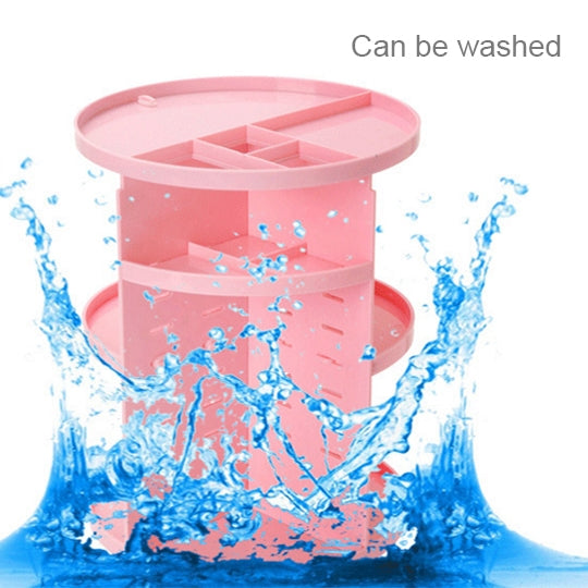 ELECTROPRIME 360 Degrees Rotate Functional Cosmetics Container Makeup Organizer Eco-friendly Storage Box, Size: 23 x 31cm(Pink)