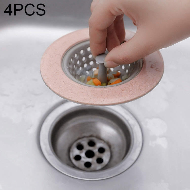 ELECTROPRIME 4 PCS Kitchen Drain Floor Drain Garbage Filtering Anti Blocking Flip Grade Drain Cleaning Basket, Diameter: 11cm,  Random Color Delivery