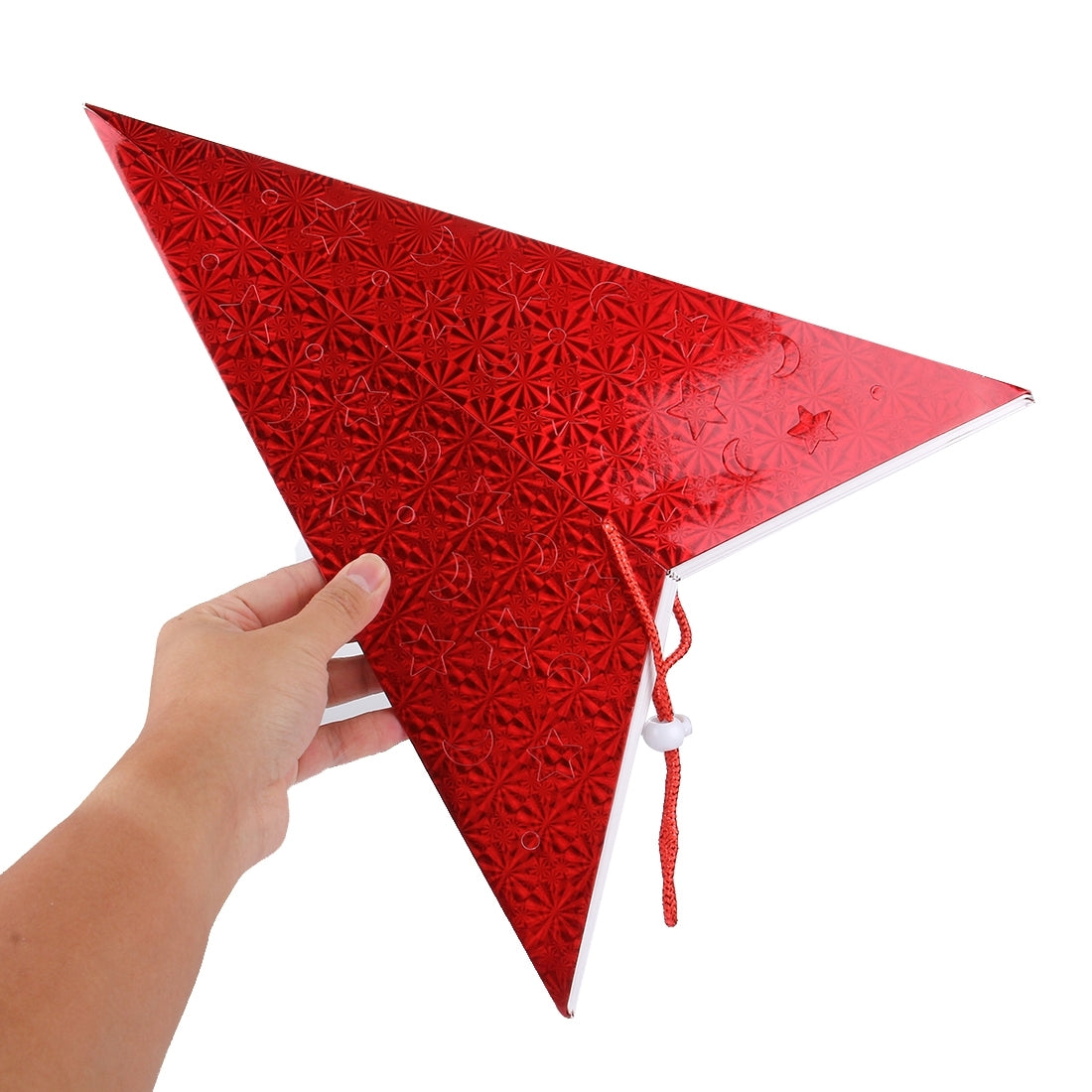 ELECTROPRIME 30cm Diagonal (Full Extended) Christmas Decoration 3D Holographic Paper Pentagram, Random Color Delivery