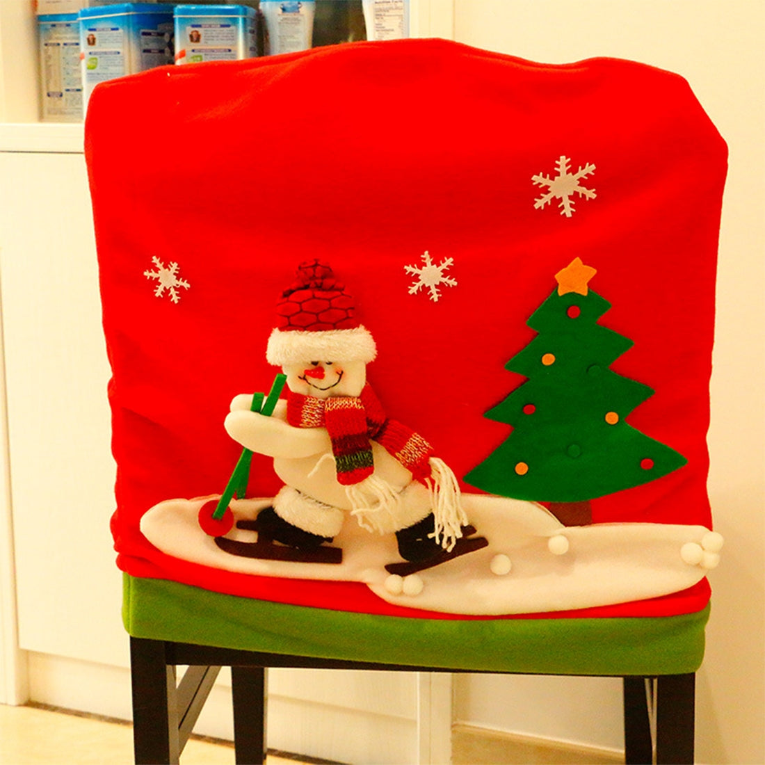 ELECTROPRIME Christmas Dinner Table Decoration New Style Christmas Chair Cover
