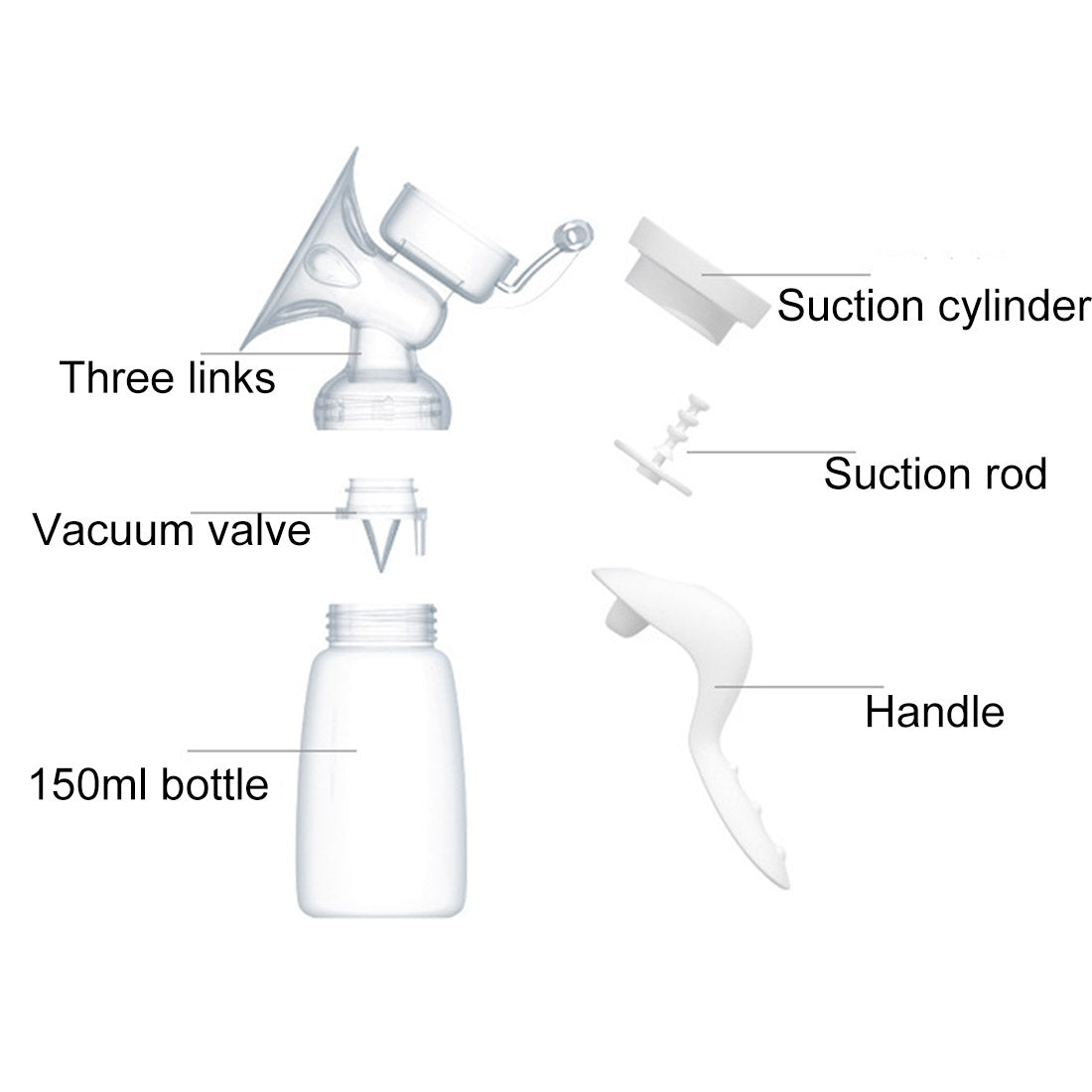 ELECTROPRIME REAL BUBEE Maternity Products PP Manual Suckling Breast Milk Pump for Mama