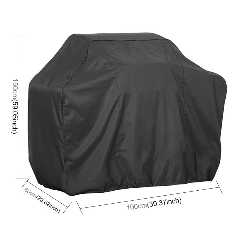 ELECTROPRIME Outdoor Anti-UV Waterproof Dust-proof 210D Oxford Cloth BBQ Square Protective Bag Charcoal Barbeque Grill Cover, Size: 100x60x150cm(Black)