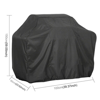 ELECTROPRIME Outdoor Anti-UV Waterproof Dust-proof 210D Oxford Cloth BBQ Square Protective Bag Charcoal Barbeque Grill Cover, Size: 100x60x150cm(Black)