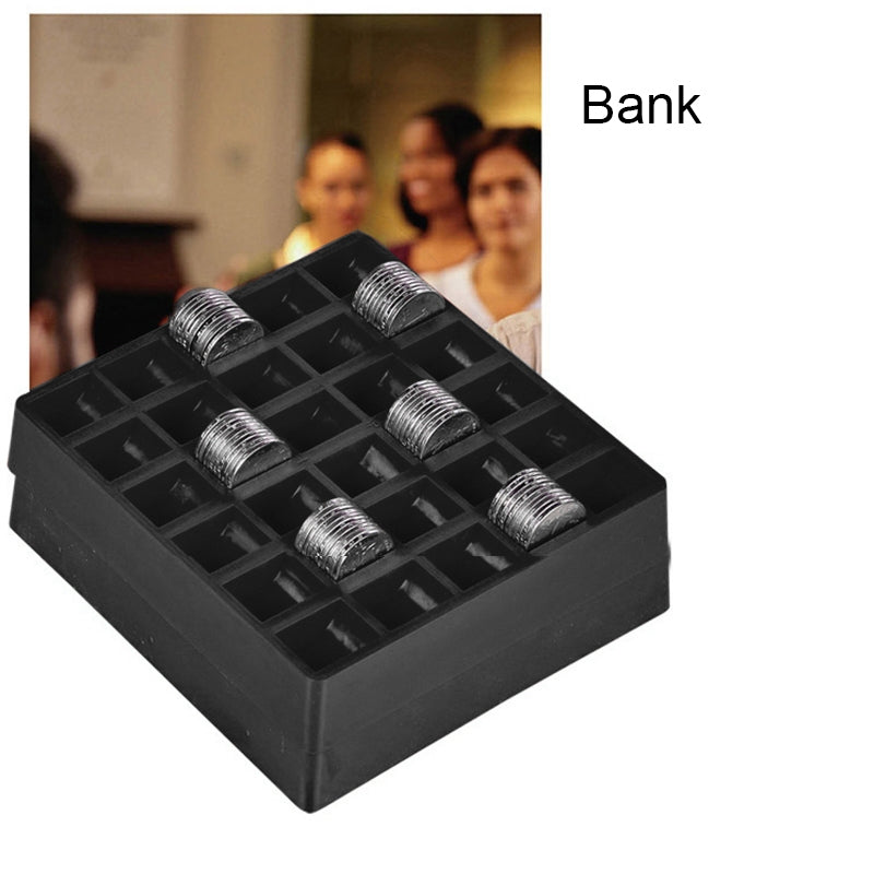ELECTROPRIME 300 PCS Overlap Coins Game Coin Plastic Storage Box(Black)