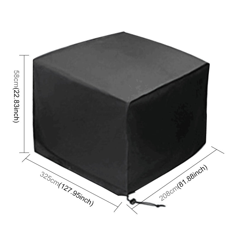 ELECTROPRIME Outdoor Anti-UV Waterproof Dust-proof 210D Oxford Cloth Folding Table Chairs Protective Bag Furniture Set Cover, Size: 325x208x58cm(Black)