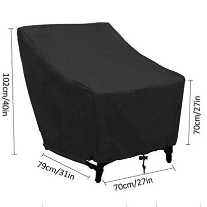 ELECTROPRIME Outdoor Waterproof Dust-proof Oxford Cloth Folding Table Chairs Protective Bag Furniture Set Cover, Size: 102x79x70cm(Black)