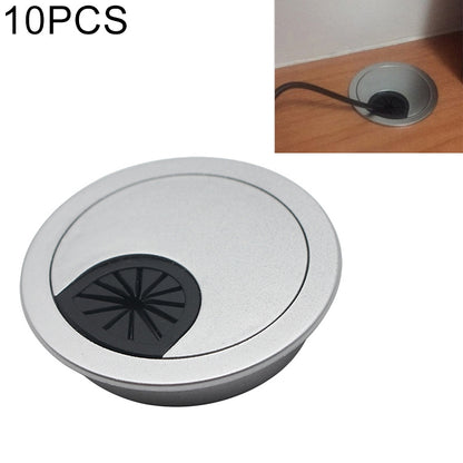 ELECTROPRIME 10 PCS Desk Computer Desktop Plastic Round Threading Box Hole Cover, Hole Diameter: 50mm
