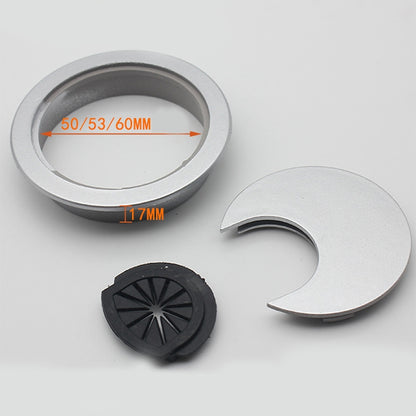 ELECTROPRIME 10 PCS Desk Computer Desktop Plastic Round Threading Box Hole Cover, Hole Diameter: 50mm