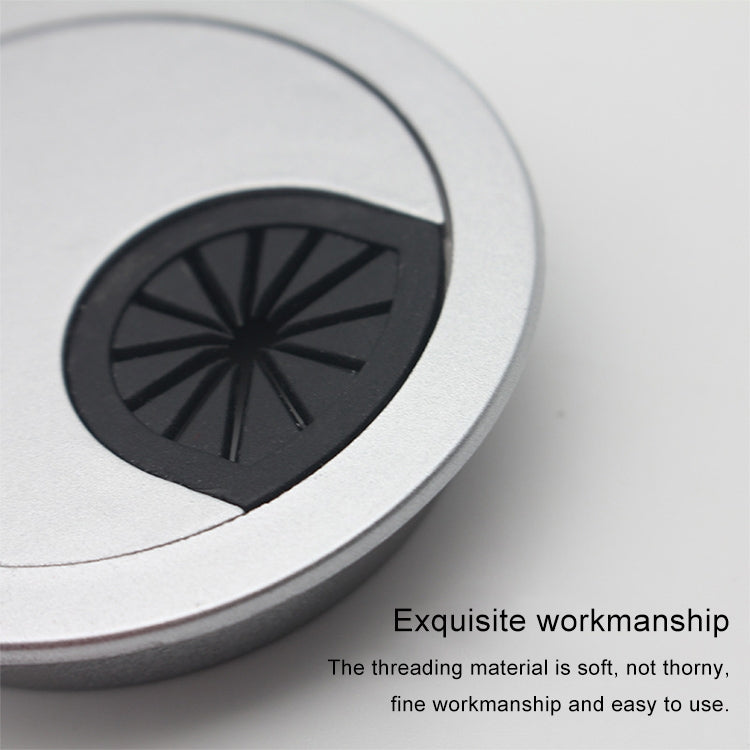 ELECTROPRIME 10 PCS Desk Computer Desktop Plastic Round Threading Box Hole Cover, Hole Diameter: 50mm