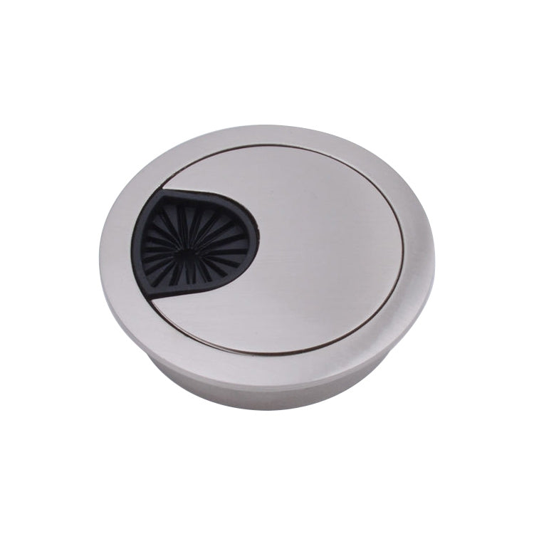 ELECTROPRIME Desk Computer Desktop Zinc Alloy Round Threading Box Hole Cover, Hole Diameter: 80mm  (Brushed Steel)
