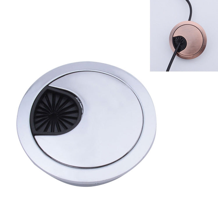 ELECTROPRIME Desk Computer Desktop Zinc Alloy Round Threading Box Hole Cover, Hole Diameter: 80mm  (Bright Gold)