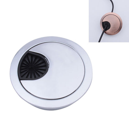 ELECTROPRIME Desk Computer Desktop Zinc Alloy Round Threading Box Hole Cover, Hole Diameter: 80mm  (Bright Gold)