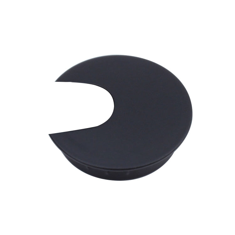 ELECTROPRIME 2 PCS Desk Computer Desktop Zinc Alloy Round Threading Box Hole Cover, Hole Diameter: 35mm (Matte Black)