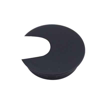 ELECTROPRIME 2 PCS Desk Computer Desktop Zinc Alloy Round Threading Box Hole Cover, Hole Diameter: 35mm (Matte Black)