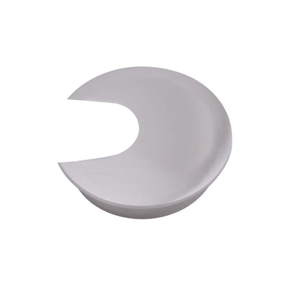 ELECTROPRIME 2 PCS Desk Computer Desktop Zinc Alloy Round Threading Box Hole Cover, Hole Diameter: 35mm (Brushed Steel)