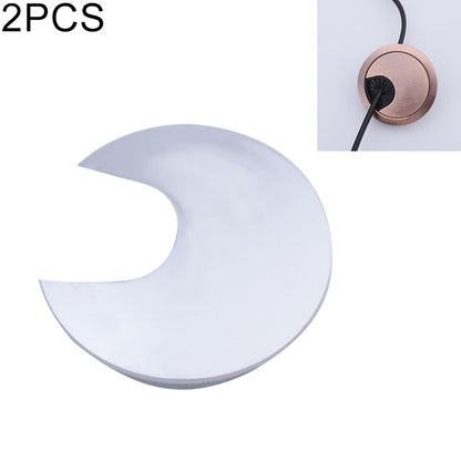 ELECTROPRIME 2 PCS Desk Computer Desktop Zinc Alloy Round Threading Box Hole Cover, Hole Diameter: 35mm (Bright Gold)