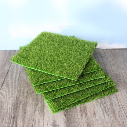 ELECTROPRIME Simulation of Small Lawn Micro-landscape Green Grass Landscape,Size:30 x 30cm