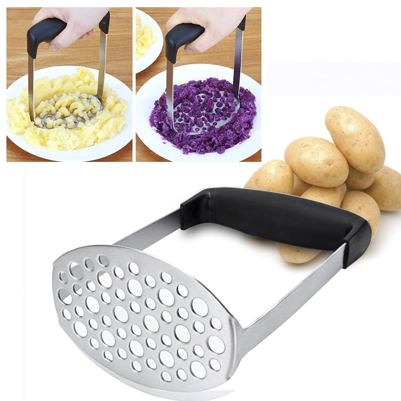 ELECTROPRIME Stainless Steel Manual Pumpkin Potato Ricer Masher with Broad and Ergonomic Horizontal Handle