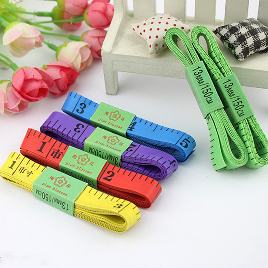 ELECTROPRIME 20 PCS 1.5m Long Multi-function Soft Tape Measure, Random Color Delivery