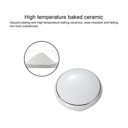 ELECTROPRIME 10 PCS 5085 Large Gold Ring Bellflower Pattern Single Hole Ceramic Cabinet Handle