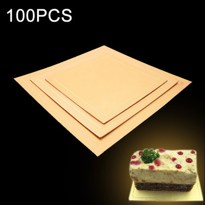 ELECTROPRIME 100pcs / Pack Square Cake Cardboard Pad Golden Cake Mousse Cake Mat, Size: 28 x 28cm