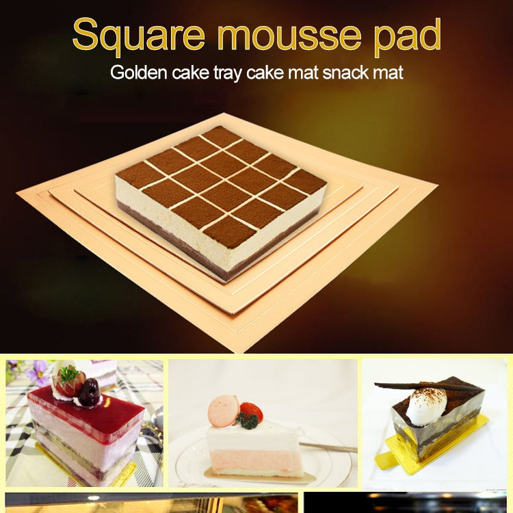 ELECTROPRIME 100pcs / Pack Square Cake Cardboard Pad Golden Cake Mousse Cake Mat, Size: 28 x 28cm