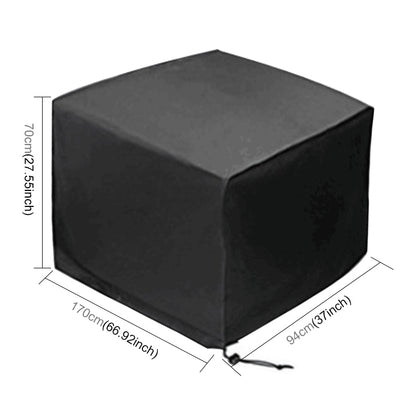 ELECTROPRIME Outdoor Anti-UV Waterproof Dust-proof 210D Oxford Cloth Folding Table Chairs Protective Bag Furniture Set Cover, Size: 170x94x70cm(Black)