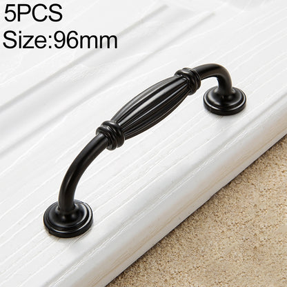 ELECTROPRIME 5 PCS 6064_96 Thickened Drawer Cabinet Handle (Black)