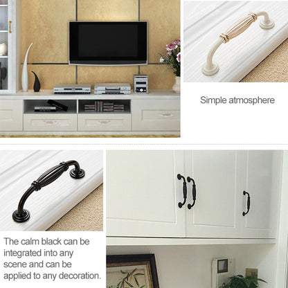 ELECTROPRIME 5 PCS 6064_96 Thickened Drawer Cabinet Handle (Black)