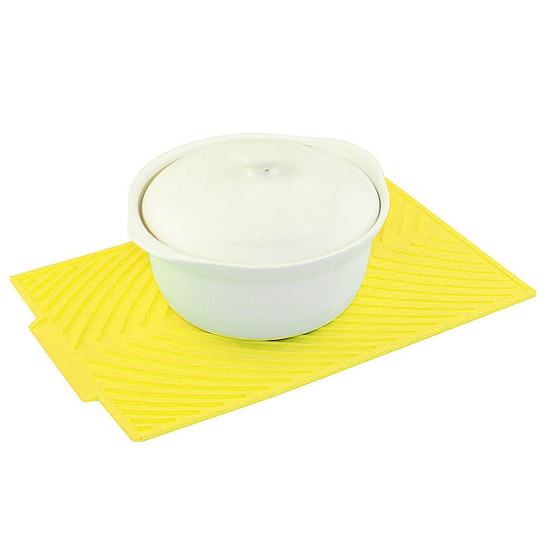 ELECTROPRIME Multi-function Silicone Foldable Water Filter Mat Drain Insulation Pad (Yellow)