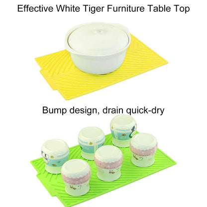 ELECTROPRIME Multi-function Silicone Foldable Water Filter Mat Drain Insulation Pad (Yellow)