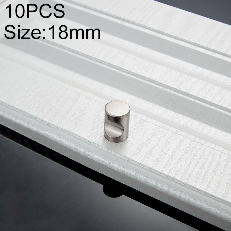 ELECTROPRIME 10 PCS 2102 Space Aluminum Light Single Hole Arc Cabinet Handle (Wire Drawing)