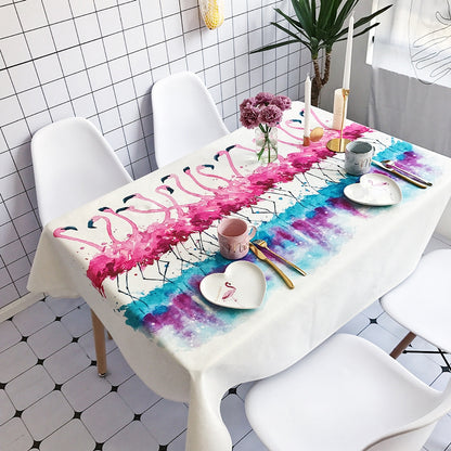 ELECTROPRIME Ballet Pattern Waterproof Anti-scalding Cotton and Linen Table Cloth, Size: 140 x 140cm