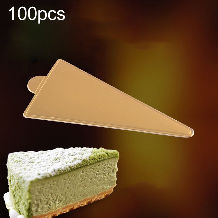 ELECTROPRIME 100 / Pack Small Triangle Cake Cardboard Pad Thick Rigid Golden Cake Mousse Cake Mat