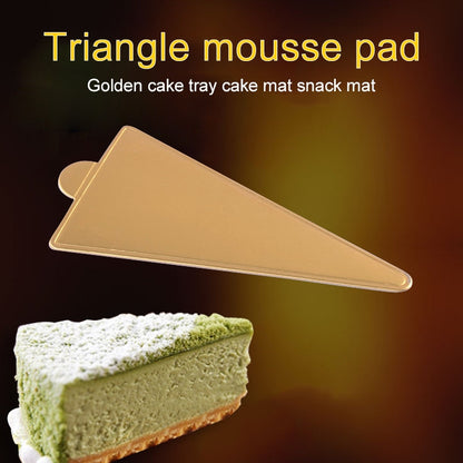 ELECTROPRIME 100 / Pack Small Triangle Cake Cardboard Pad Thick Rigid Golden Cake Mousse Cake Mat